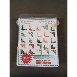 Bernina Customizer Deluxe Vintage Software Disk Embroidery Corner Pack ~ Trl7#73